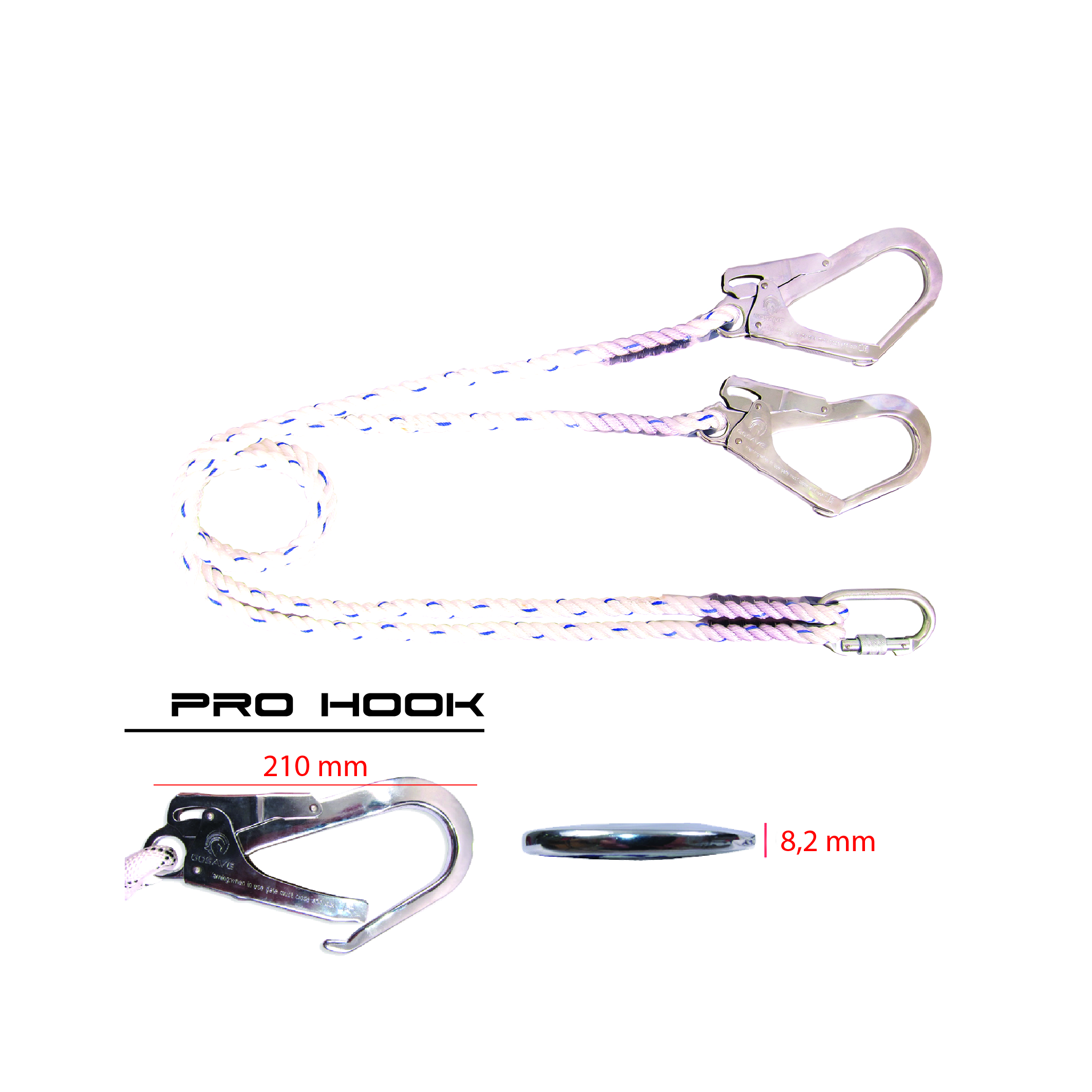 GOSAVE LANYARD PRO DOUBLE BIG HOOK