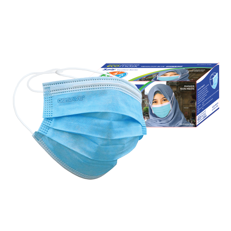 GOSAVE DISPOSABLE MASK ECOMASK EARLOOP BLUE