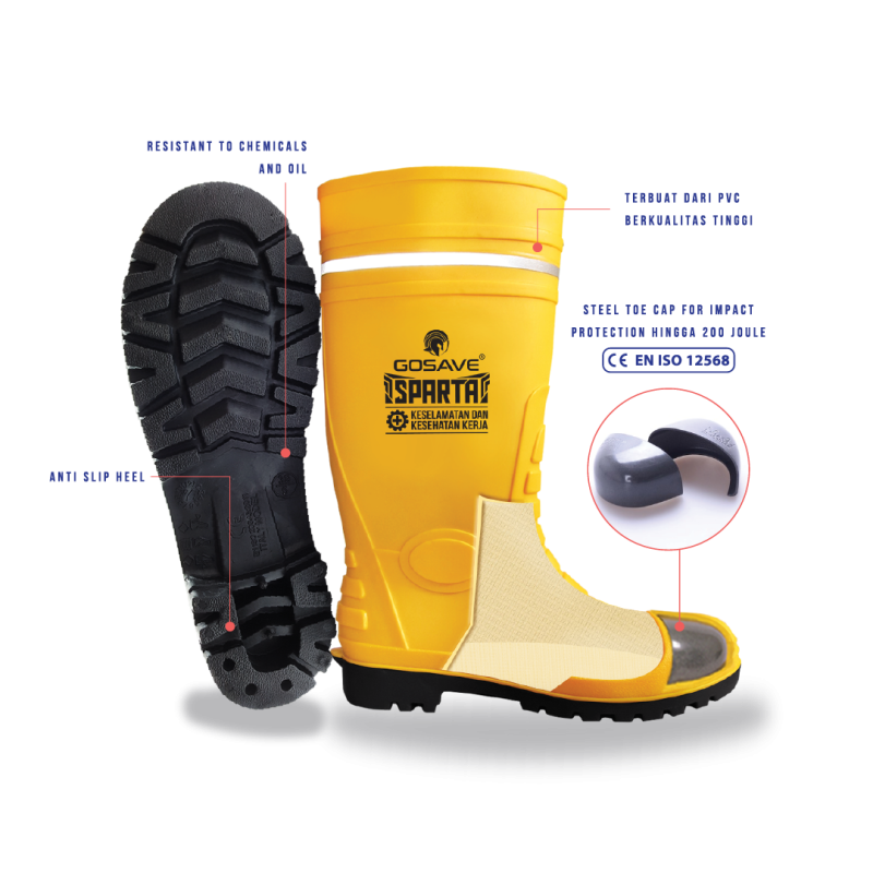 GOSAVE SAFETY BOOT SPARTA UJUNG BESI