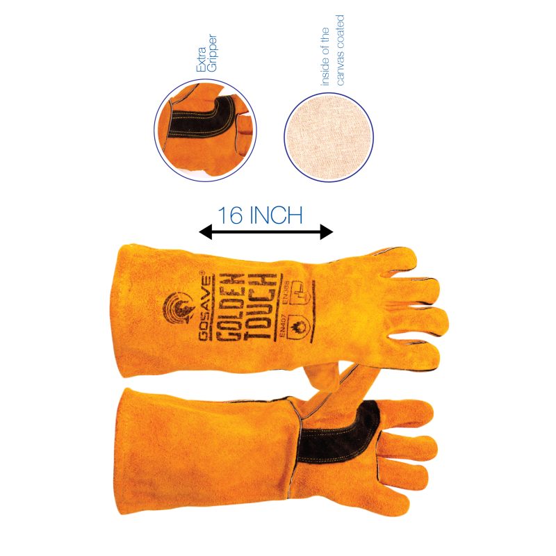 GOSAVE WELDING GLOVE GOLDEN TOUCH 16INCH
