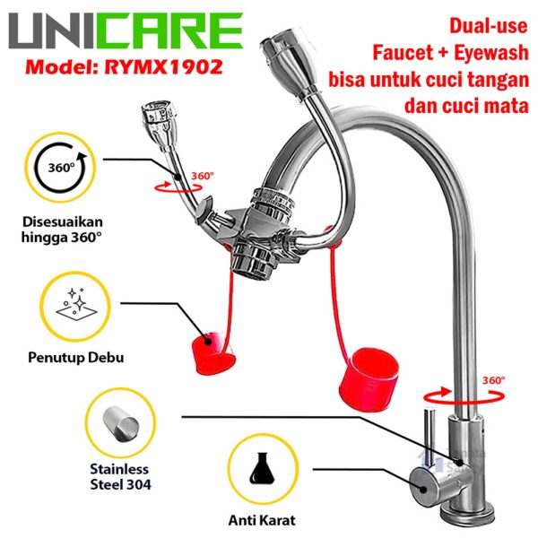 UNICARE Keran Eye Wash / Faucet Eyewash
