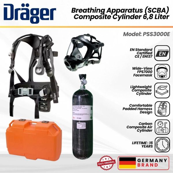 DRAGER Breathing Apparatus SCBA PSS 3000E