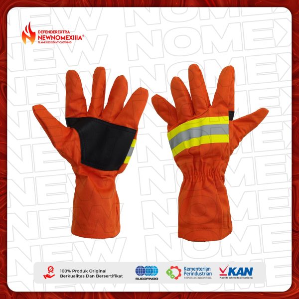 Fire Gloves Premium Anti Api New Nomex IIIA Orange