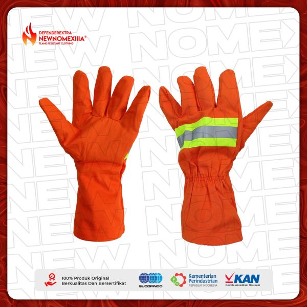 Fire Gloves Premium Anti Api New Nomex IIIA Orange